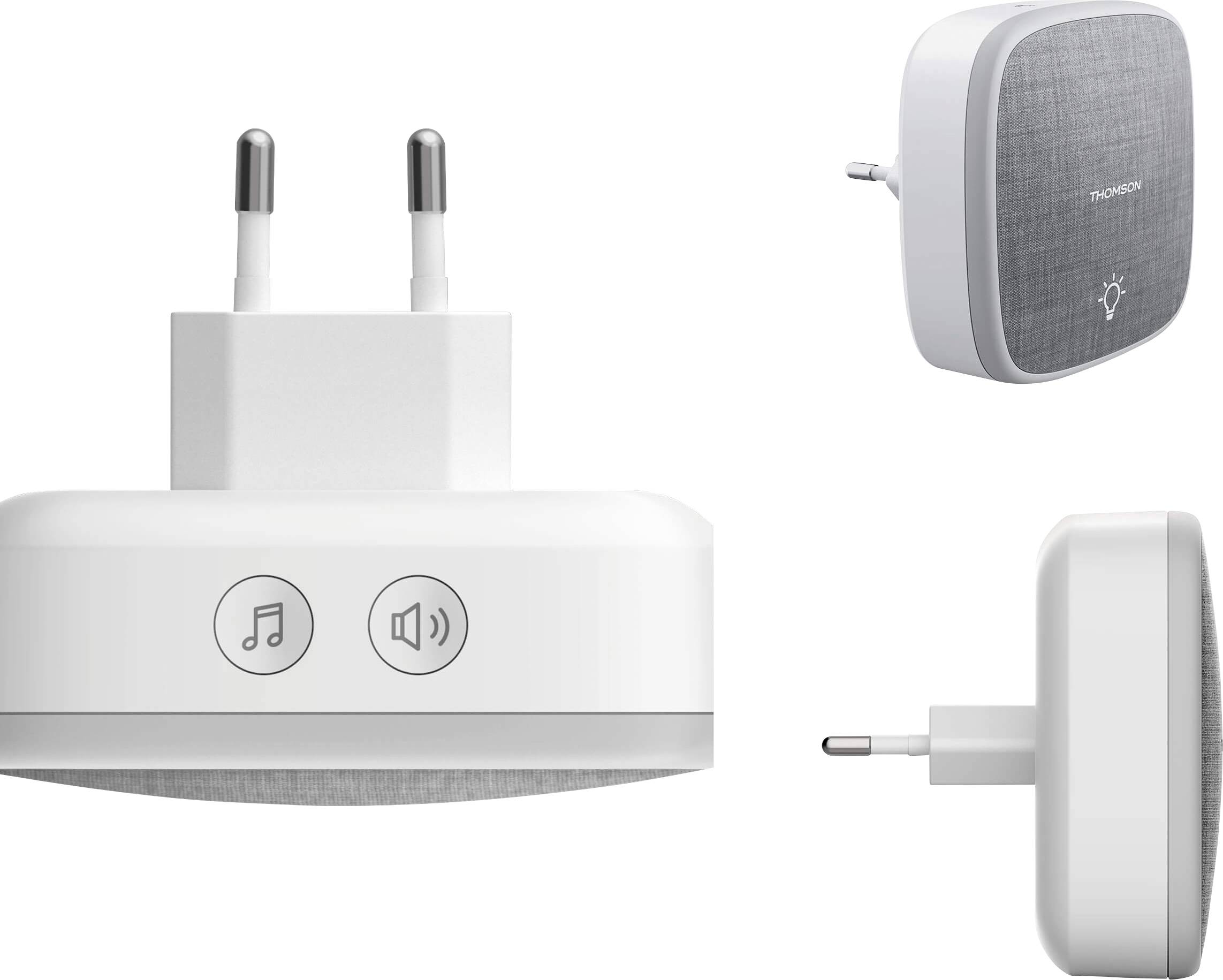 Thomson 513133 Funkklingel Komplett-Set batterielos, mit Namensschild