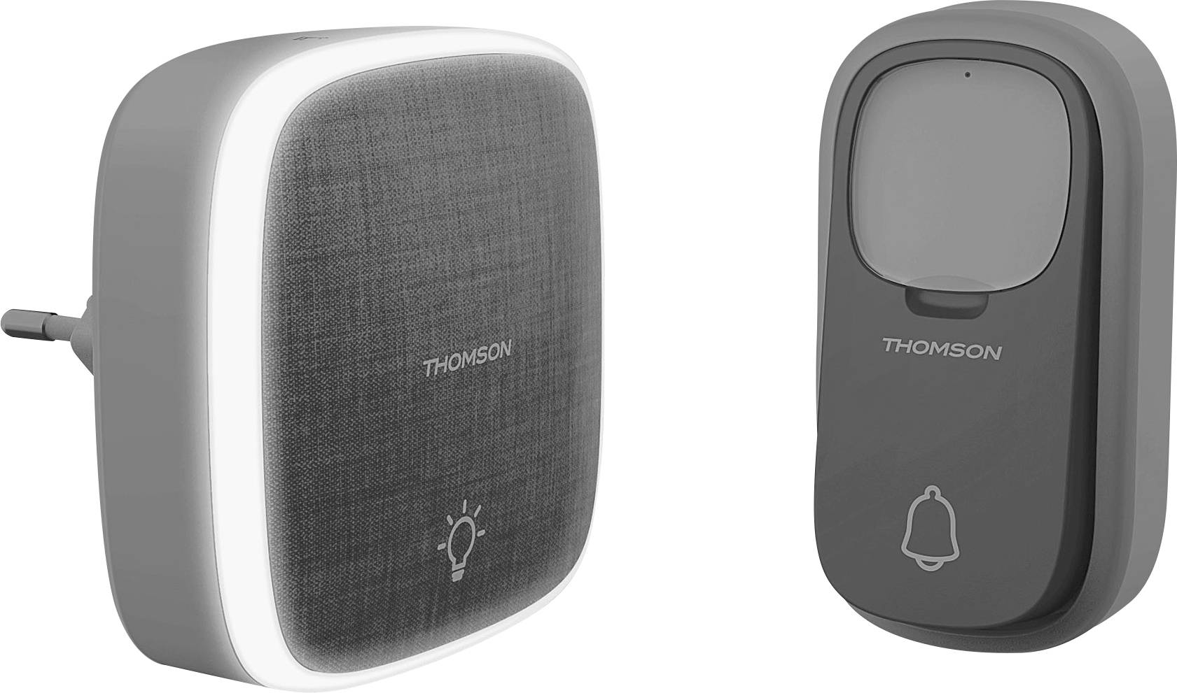 Thomson 513133 Funkklingel Komplett-Set batterielos, mit Namensschild