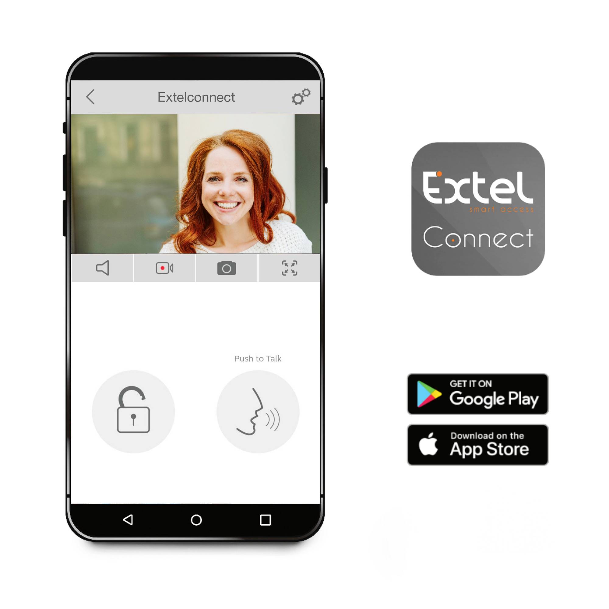 Extel CODE Connect Video-Türsprechanlage WLAN Komplett-Set Schwarz, Glas