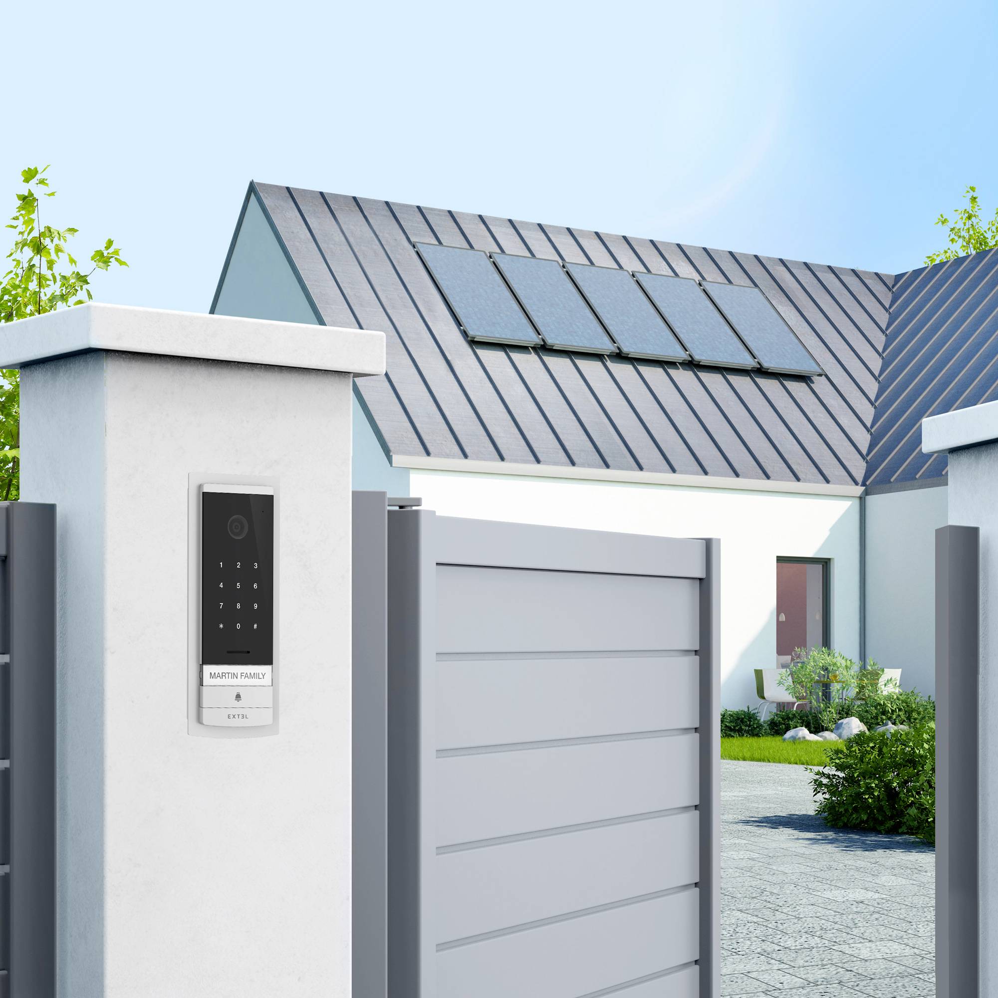 Extel CODE Connect Video-Türsprechanlage WLAN Komplett-Set Schwarz, Glas