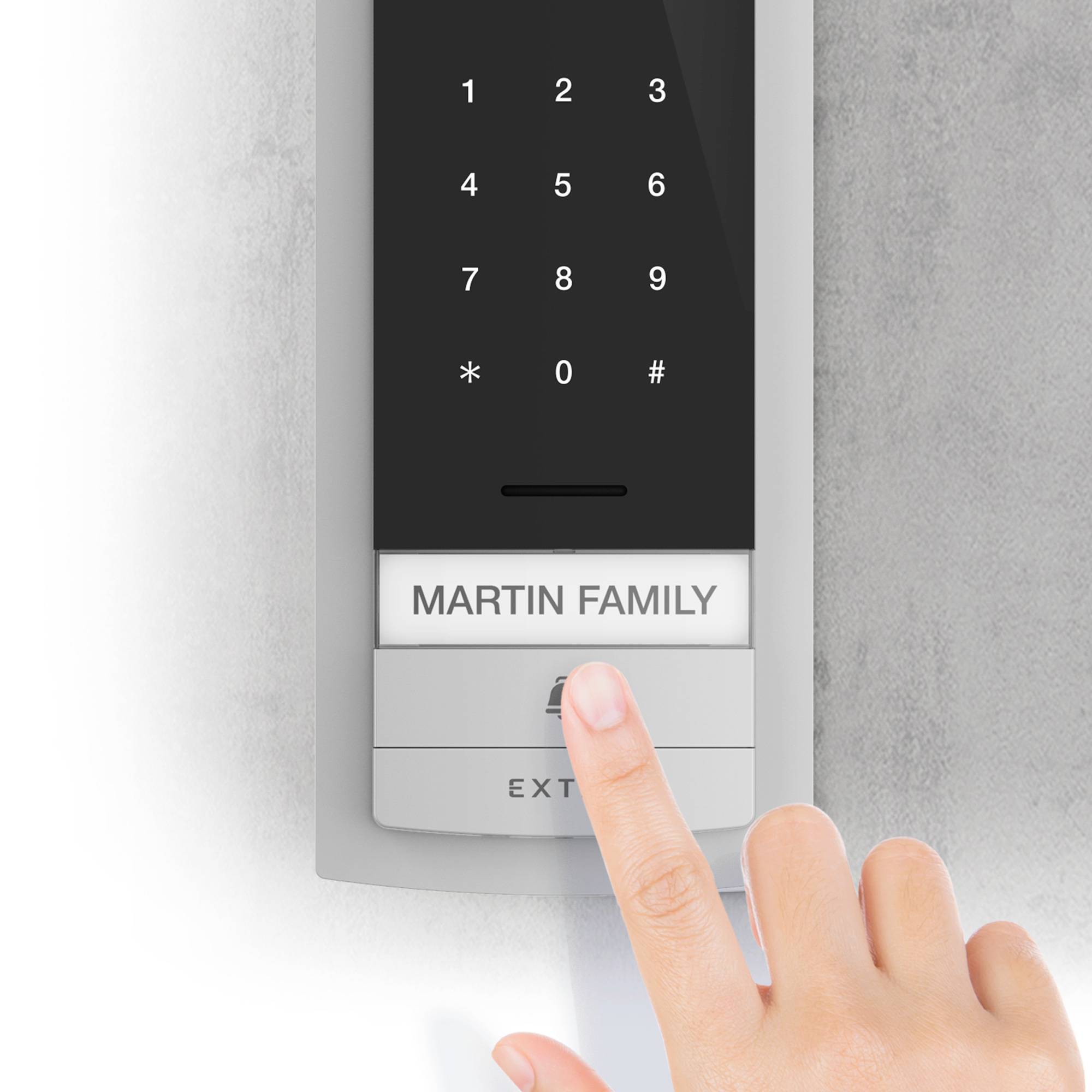 Extel CODE Connect Video-Türsprechanlage WLAN Komplett-Set Schwarz, Glas