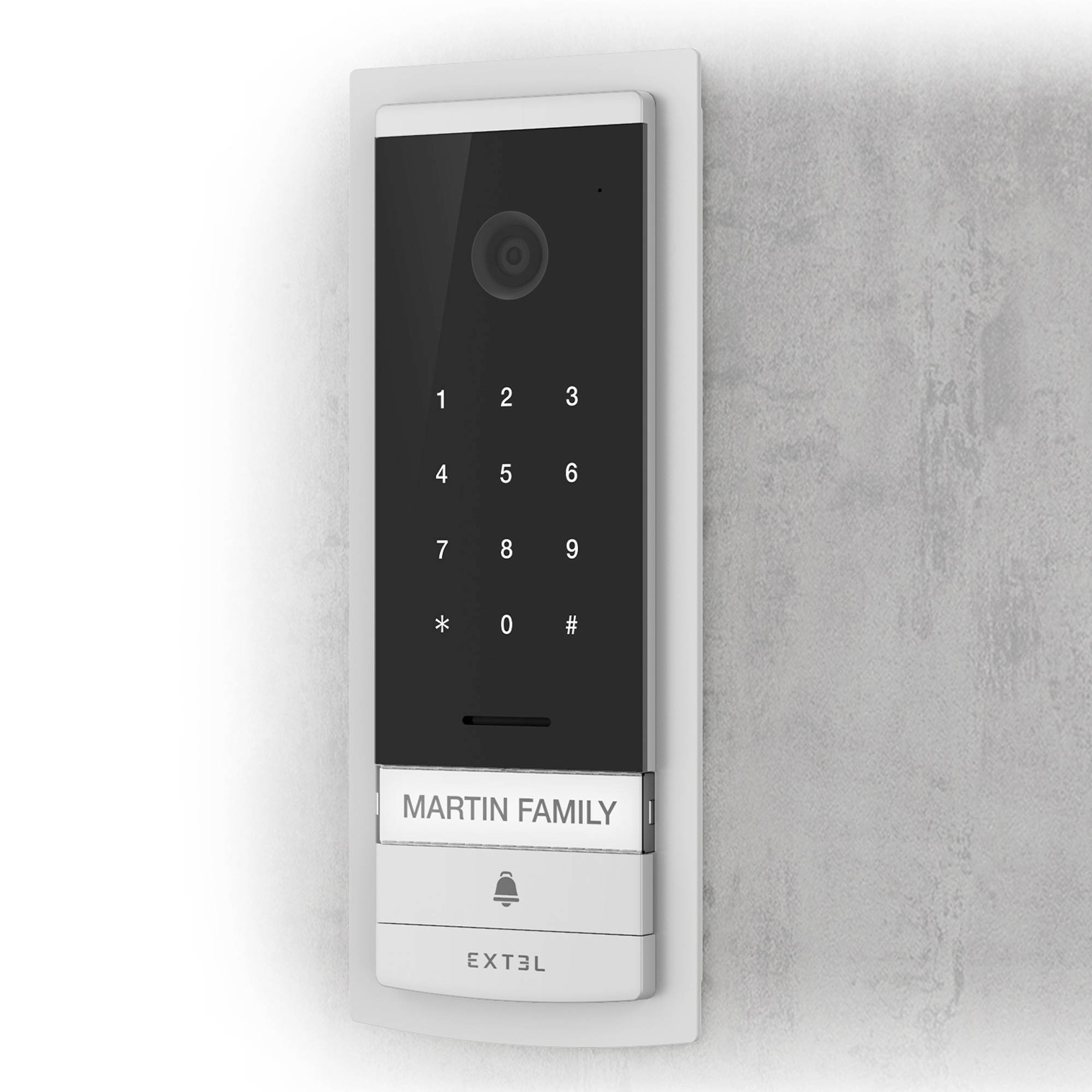 Extel CODE Connect Video-Türsprechanlage WLAN Komplett-Set Schwarz, Glas