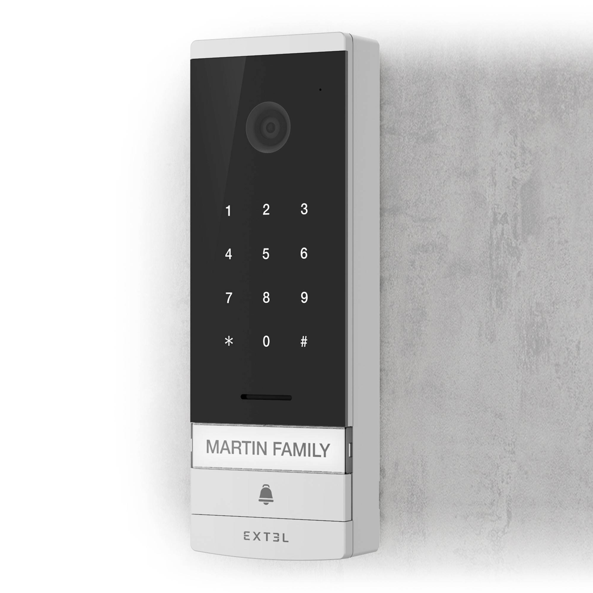 Extel CODE Connect Video-Türsprechanlage WLAN Komplett-Set Schwarz, Glas