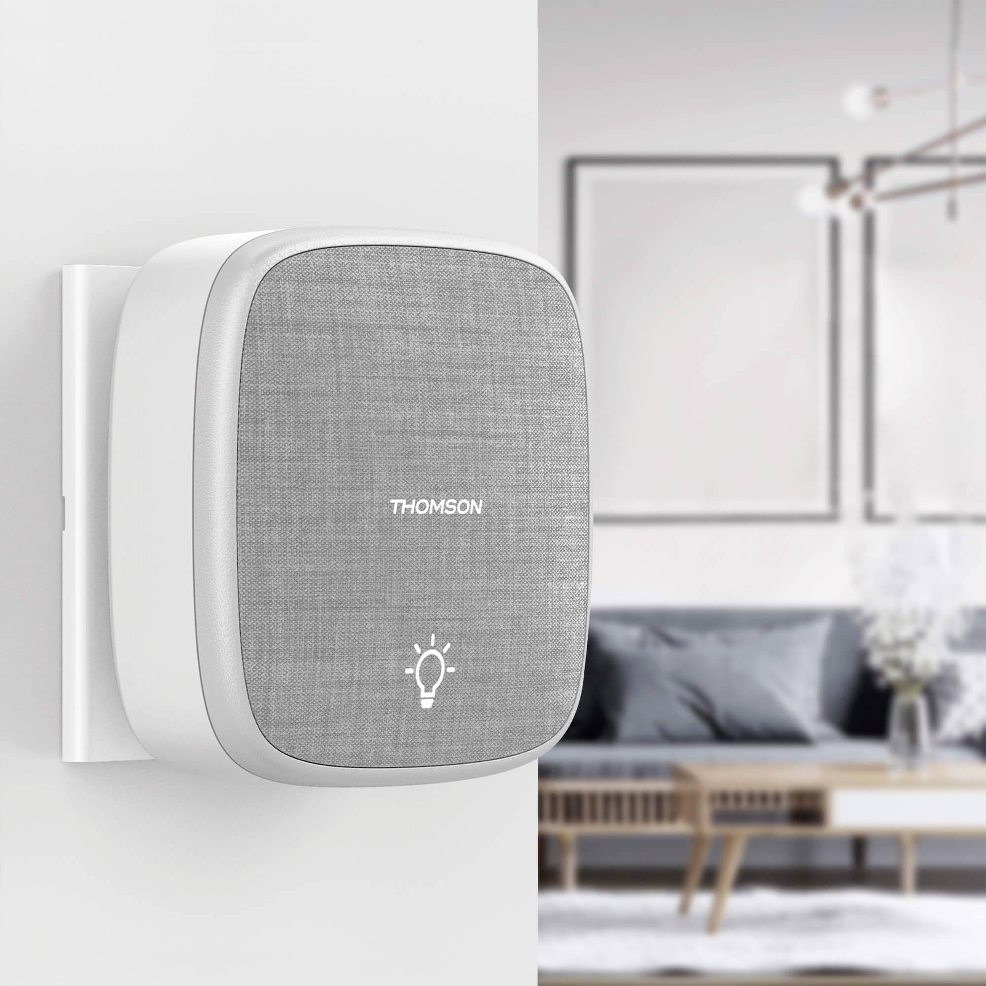 Thomson 513134 Funkklingel Komplett-Set mit Namensschild