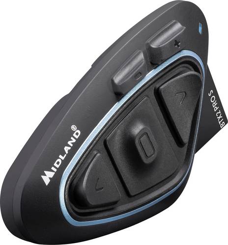 Midland C1414.02 BTX2 Pro S-LR Single Motorrad-Gegensprechanlage Passend für alle Helmtypen