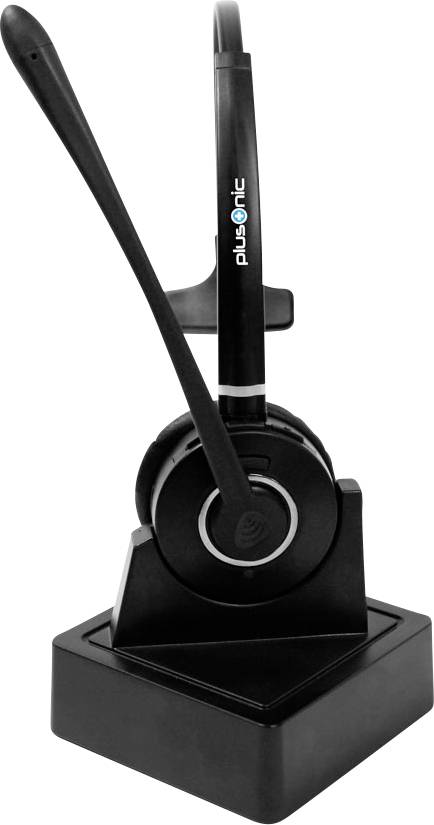 plusonic PS7912BT On Ear Headset Bluetooth® Mono Schwarz Telefon