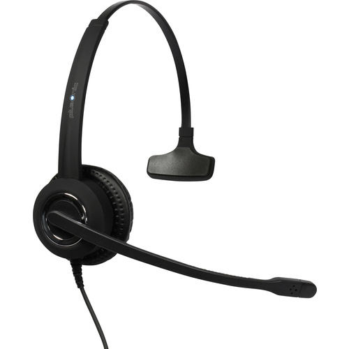 Plusonic 6337-10.1P Telefon On Ear Headset kabelgebunden Mono Schwarz