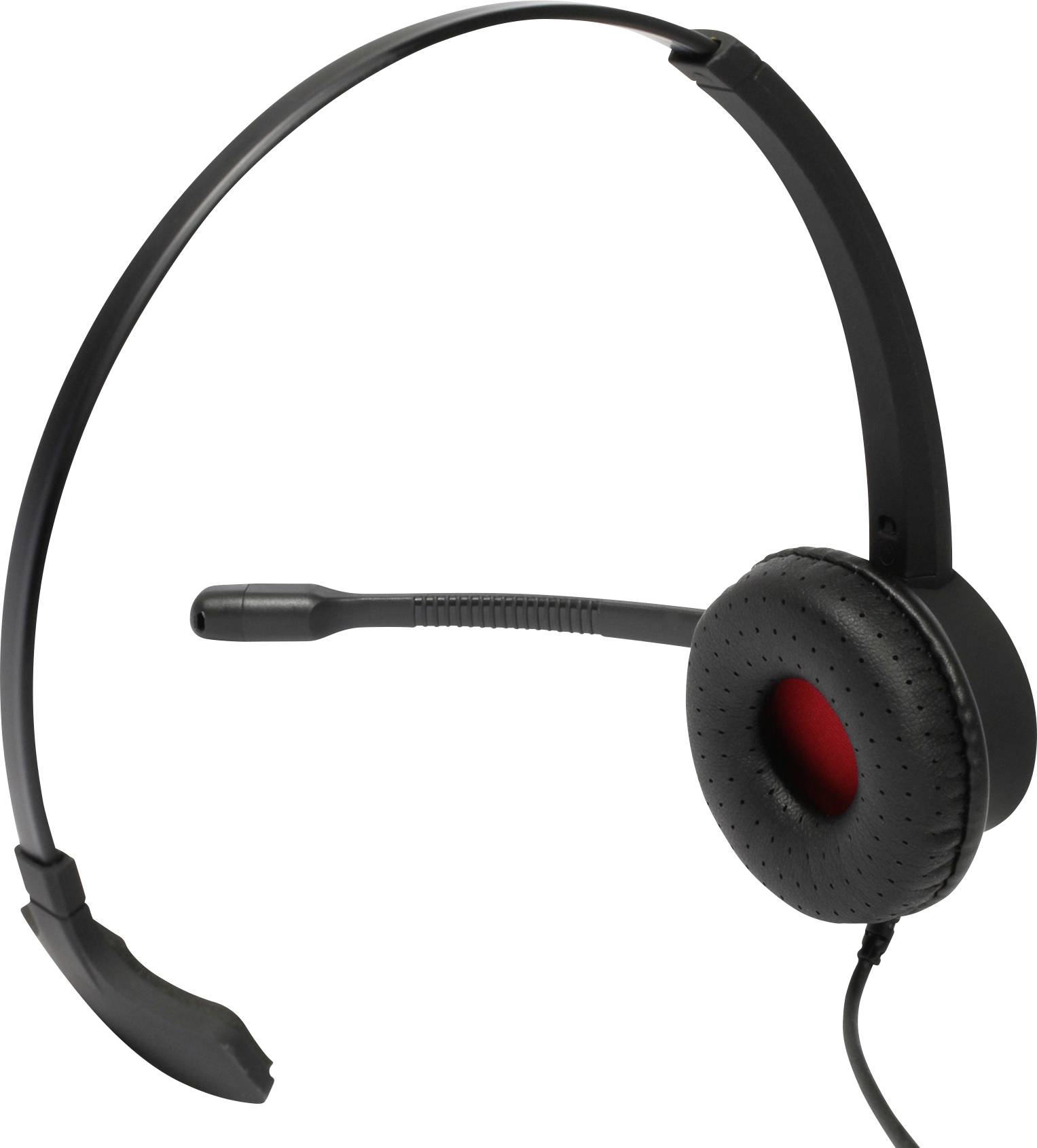 plusonic 6337-10.1P Telefon On Ear Headset kabelgebunden Mono Schwarz