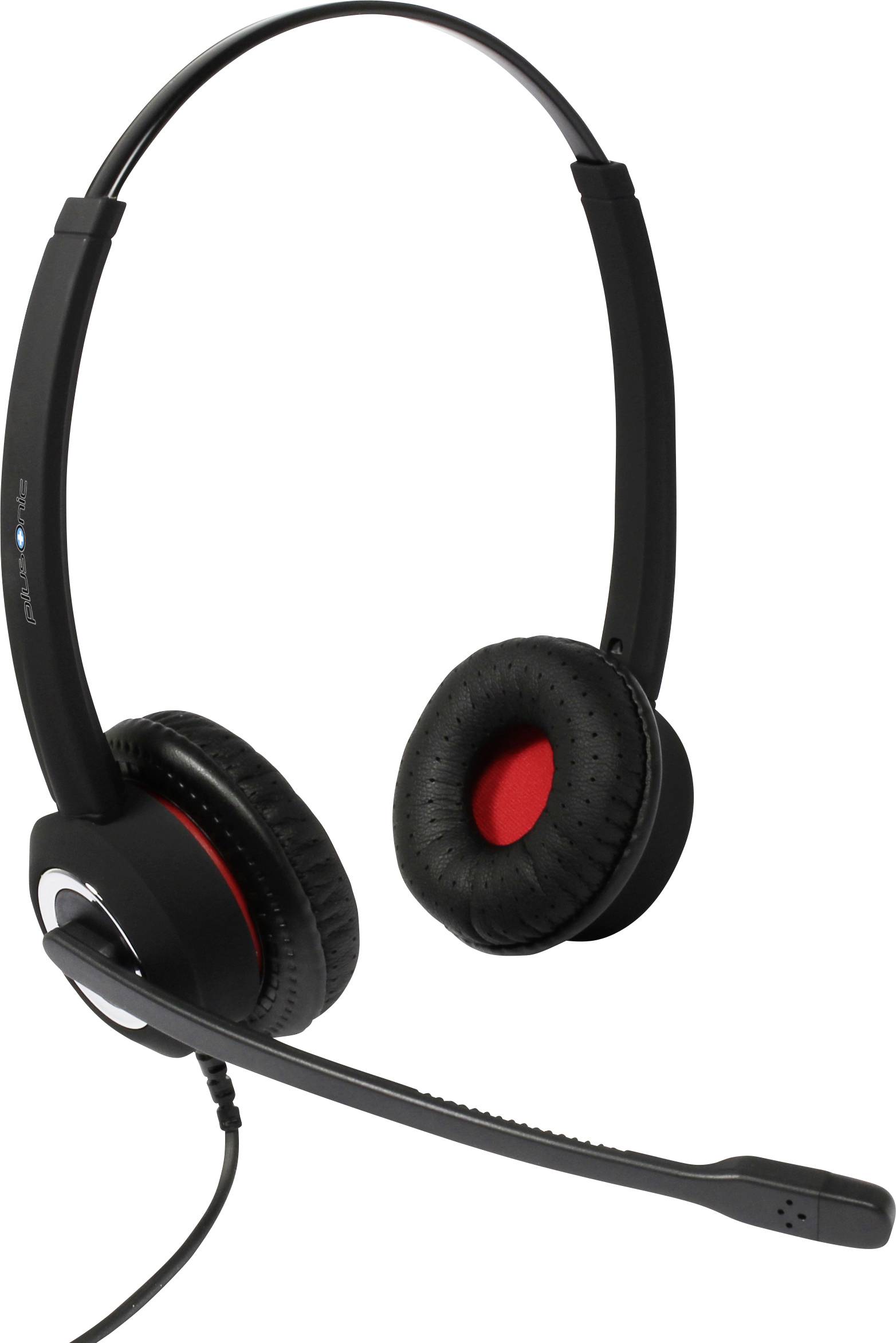 plusonic 6337-10.2P_BBB Telefon On Ear Headset kabelgebunden Stereo Schwarz