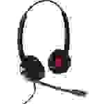 Plusonic 6337-10.2P Telefon On Ear Headset kabelgebunden Stereo Schwarz