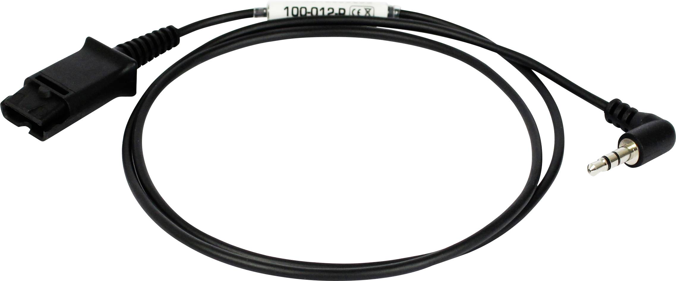 plusonic 100-012-P Headset-Kabel 1.00 m Schwarz