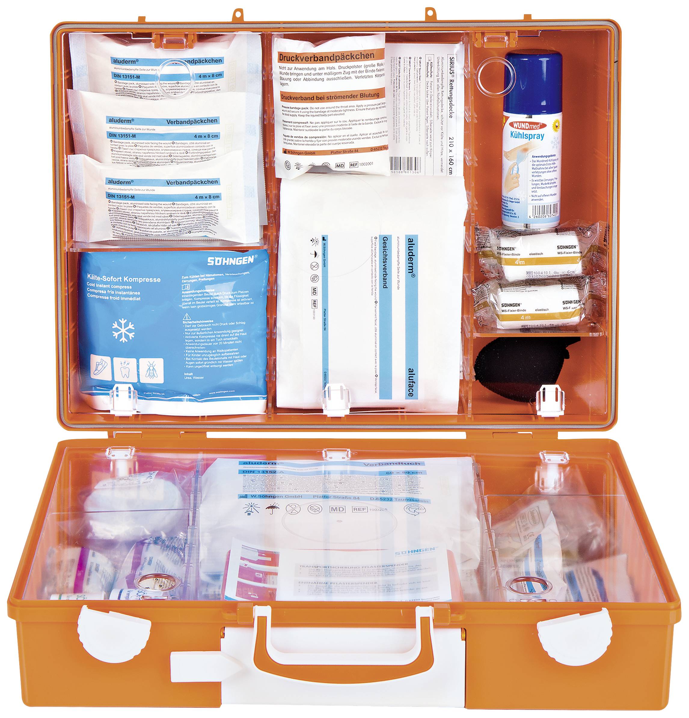 Söhngen 0367005 Erste Hilfe Koffer DIN 13157 400 x 300 x 150 Orange