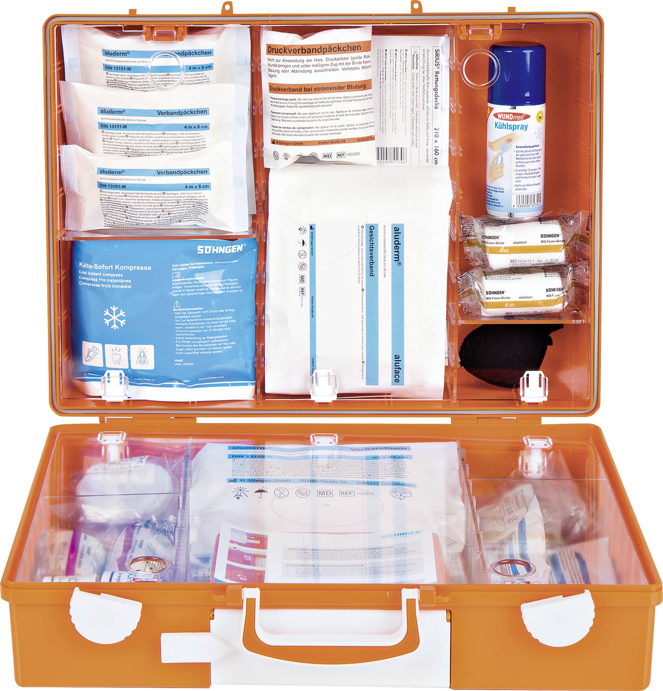 Söhngen 0367005 Erste Hilfe Koffer DIN 13157 400 x 300 x 150 Orange