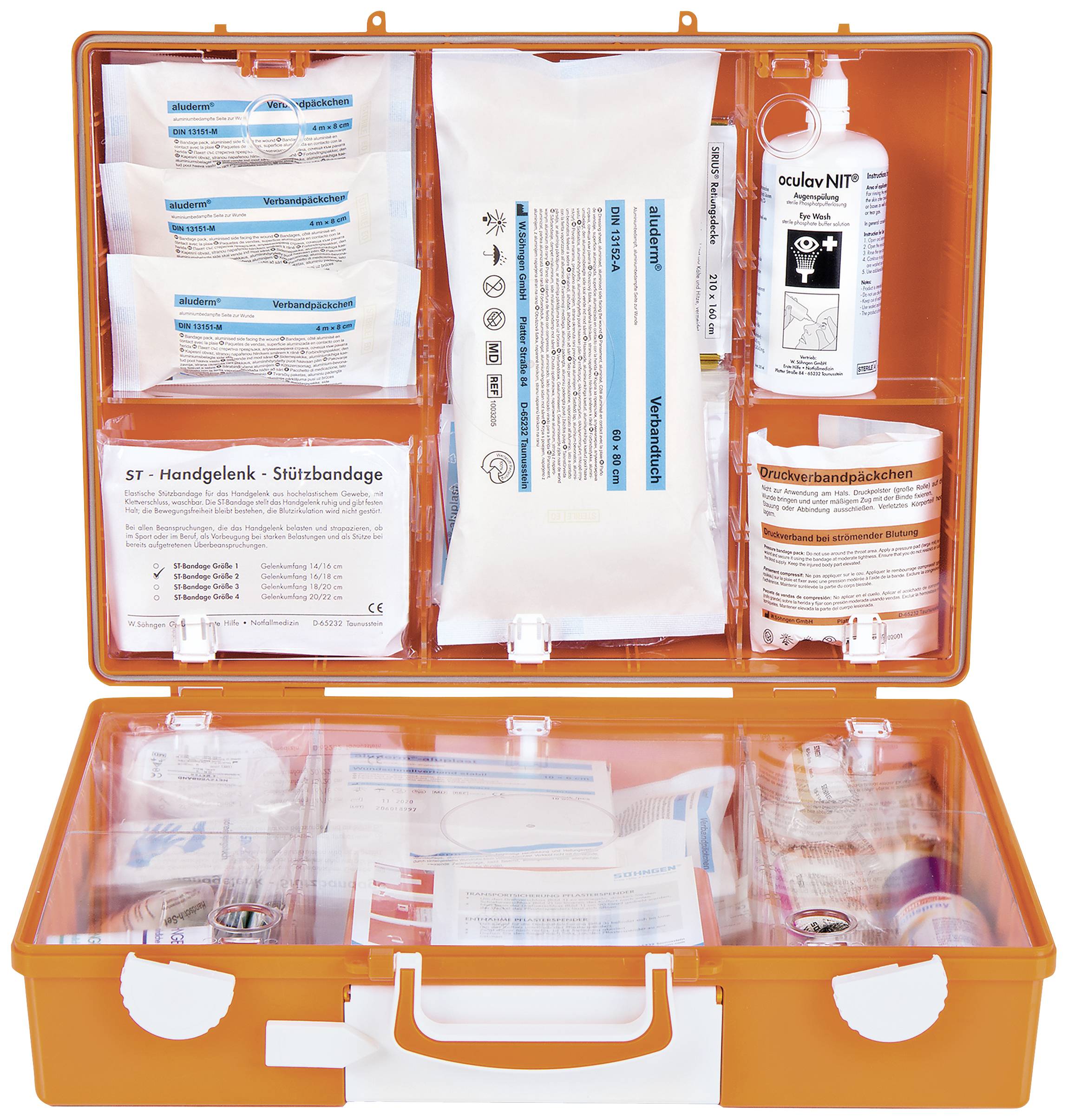 Söhngen 0367006 Erste Hilfe Koffer DIN 13157 400 x 300 x 150 Orange