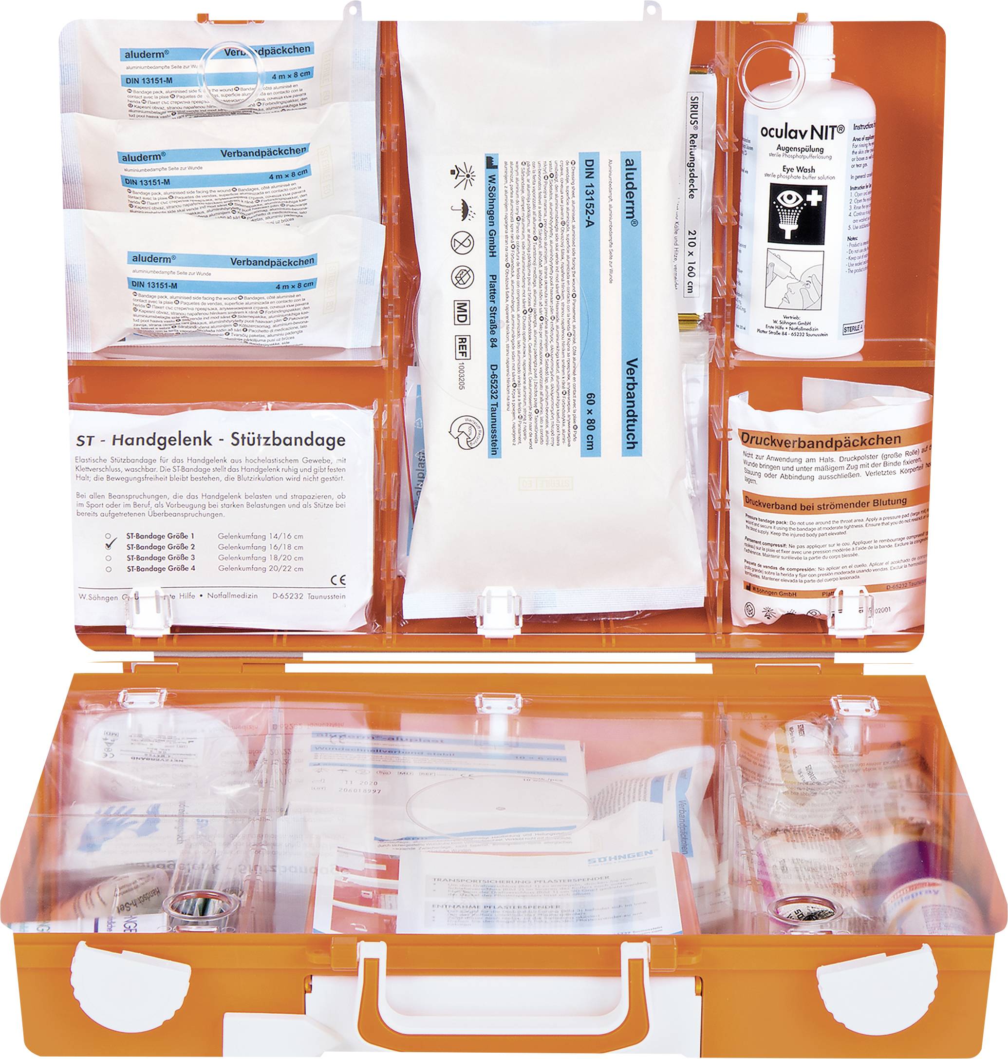 Söhngen 0367006 Erste Hilfe Koffer DIN 13157 400 x 300 x 150 Orange