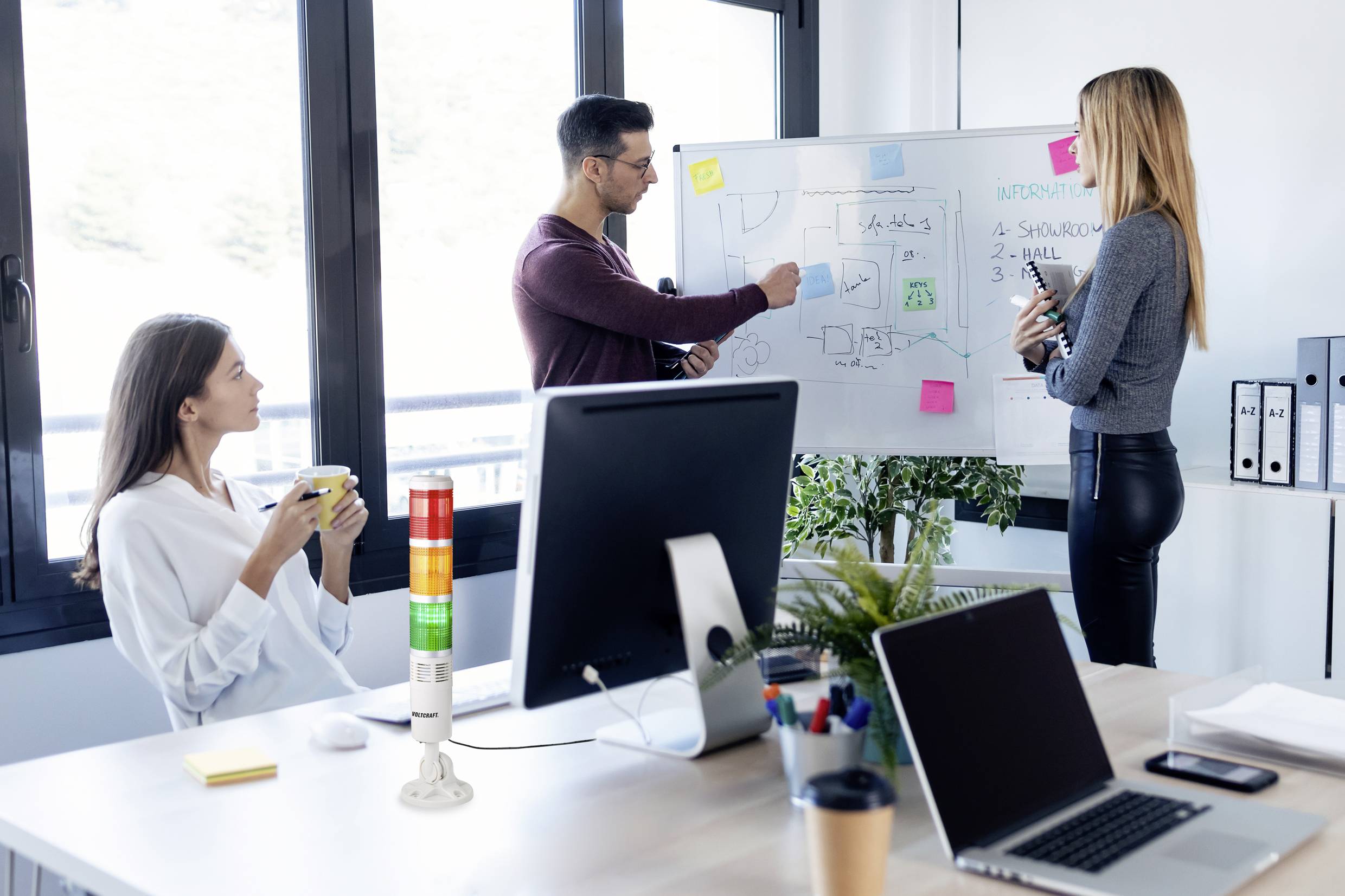 VOLTCRAFT CO-300 Kohlendioxid-Messgerät Wandmontage kalibriert Werksstandard (ohne Zertifikat)