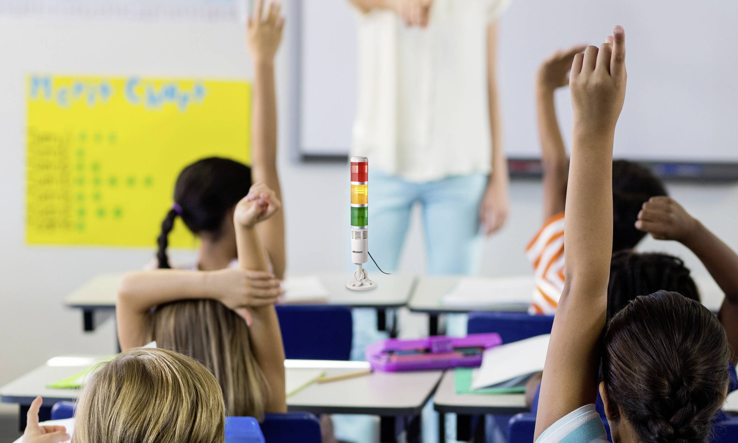 VOLTCRAFT CO-300 Kohlendioxid-Messgerät Wandmontage kalibriert Werksstandard (ohne Zertifikat)