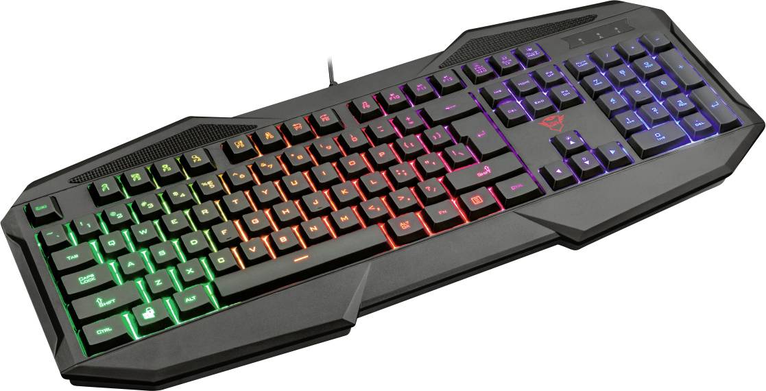 Trust GXT830RW AVONN Kabelgebunden Gaming-Tastatur Deutsch, QWERTZ Schwarz Beleuchtet, mit numerischer Tastatur, Multimediatasten
