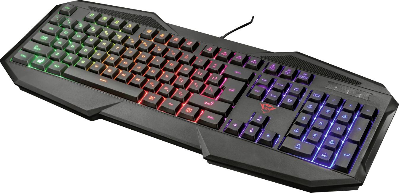 Trust GXT830RW AVONN Kabelgebunden Gaming-Tastatur Deutsch, QWERTZ Schwarz Beleuchtet, mit numerischer Tastatur, Multimediatasten