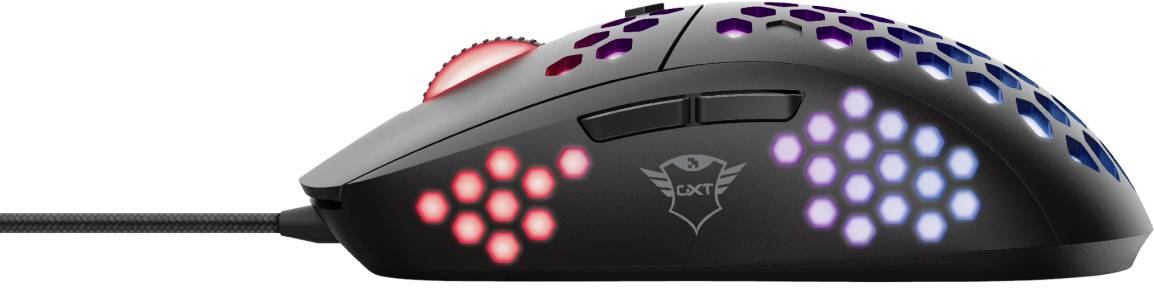 Trust GXT960 graphin lightweight Maus USB Schwarz 6 Tasten 200 dpi, 10000 dpi Beleuchtet