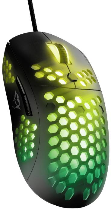 Trust GXT960 graphin lightweight Maus USB Schwarz 6 Tasten 200 dpi, 10000 dpi Beleuchtet
