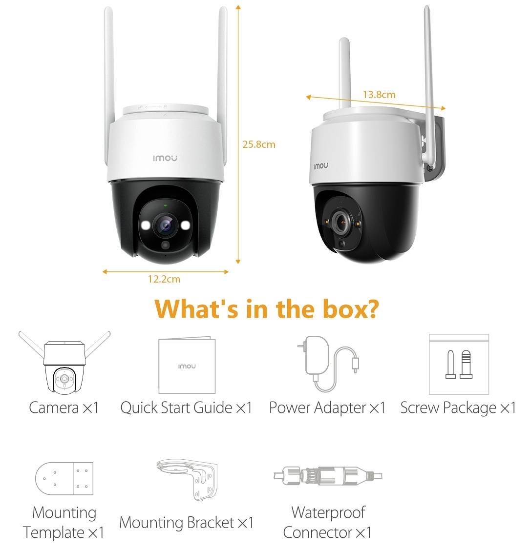 IMOU Cruiser 4MP IPC-S42FP-0360B-imou WLAN IP Überwachungskamera