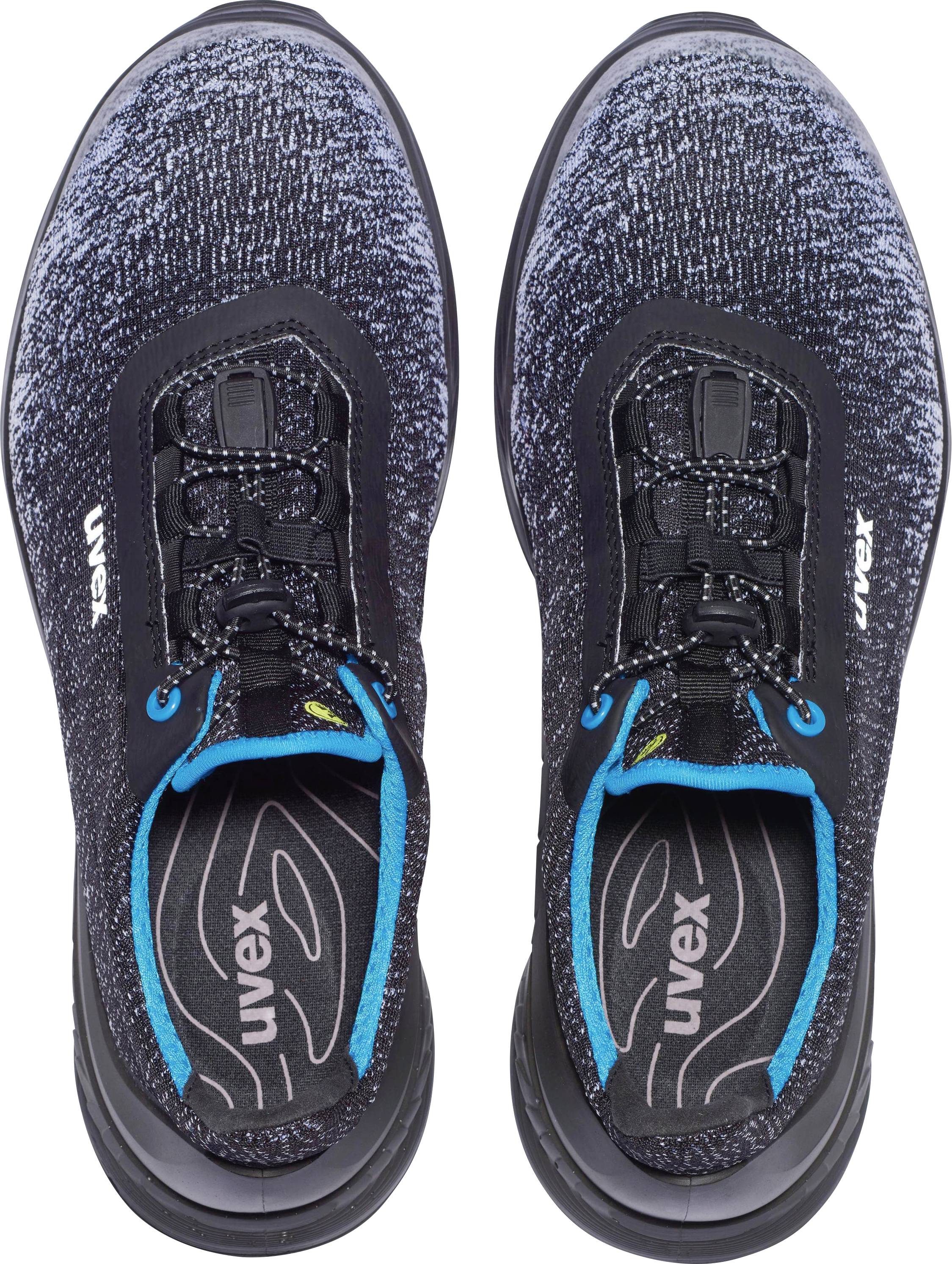 Uvex 6834 PU/TPU 6834243 Sicherheitshalbschuh S1P Schuhgröße (EU): 43 Schwarz, Blau 1 Paar