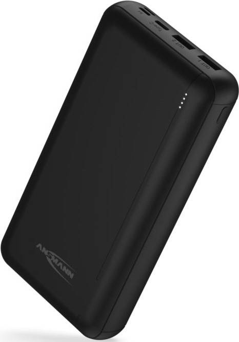 Ansmann PB212 Powerbank 30000 mAh Smart IC LiPo Micro USB, USB-C®, Lightning Schwarz Statusanzeige