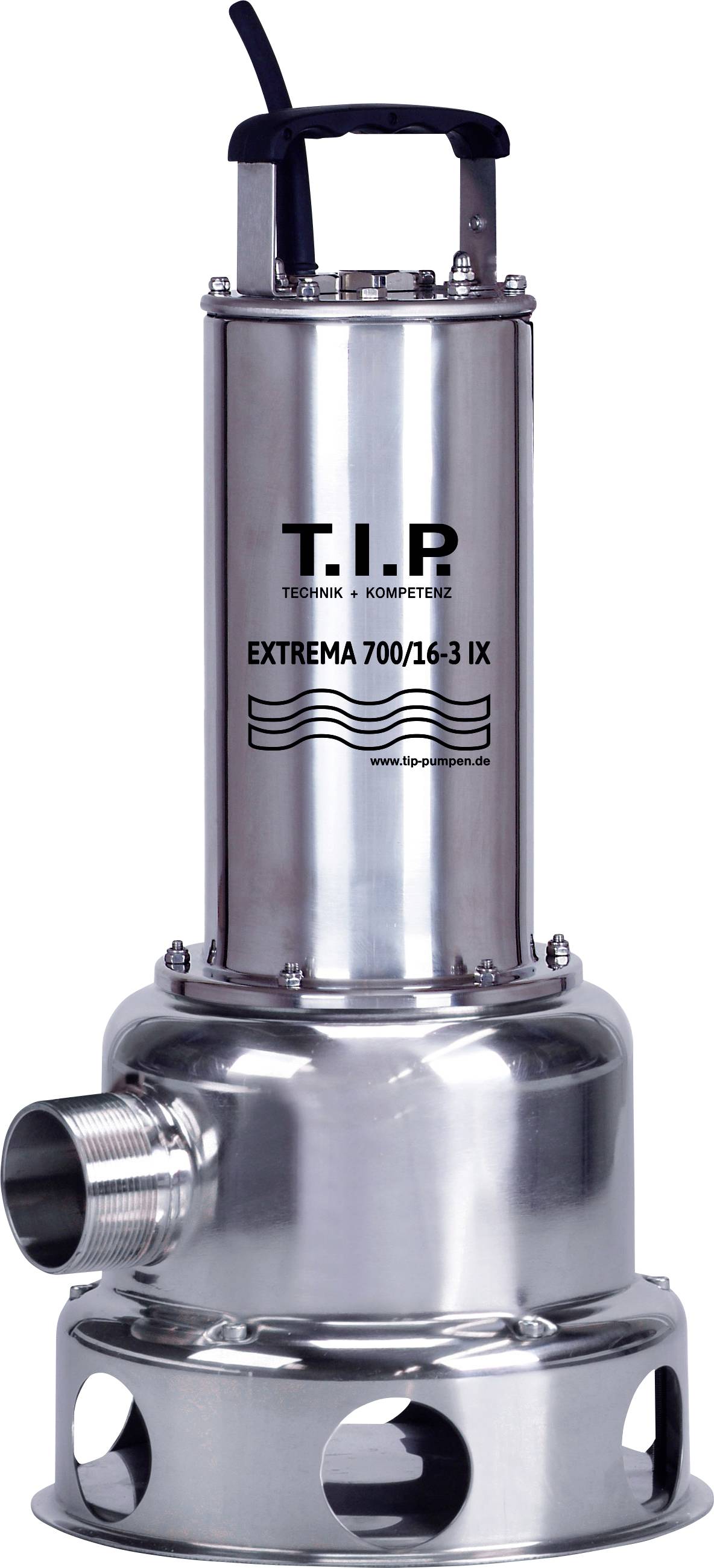 T.I.P. - Technische Industrie Produkte 30275 EXTREMA 700/16-3 IX Schmutzwasser-Tauchpumpe 42000 l/h 16 m