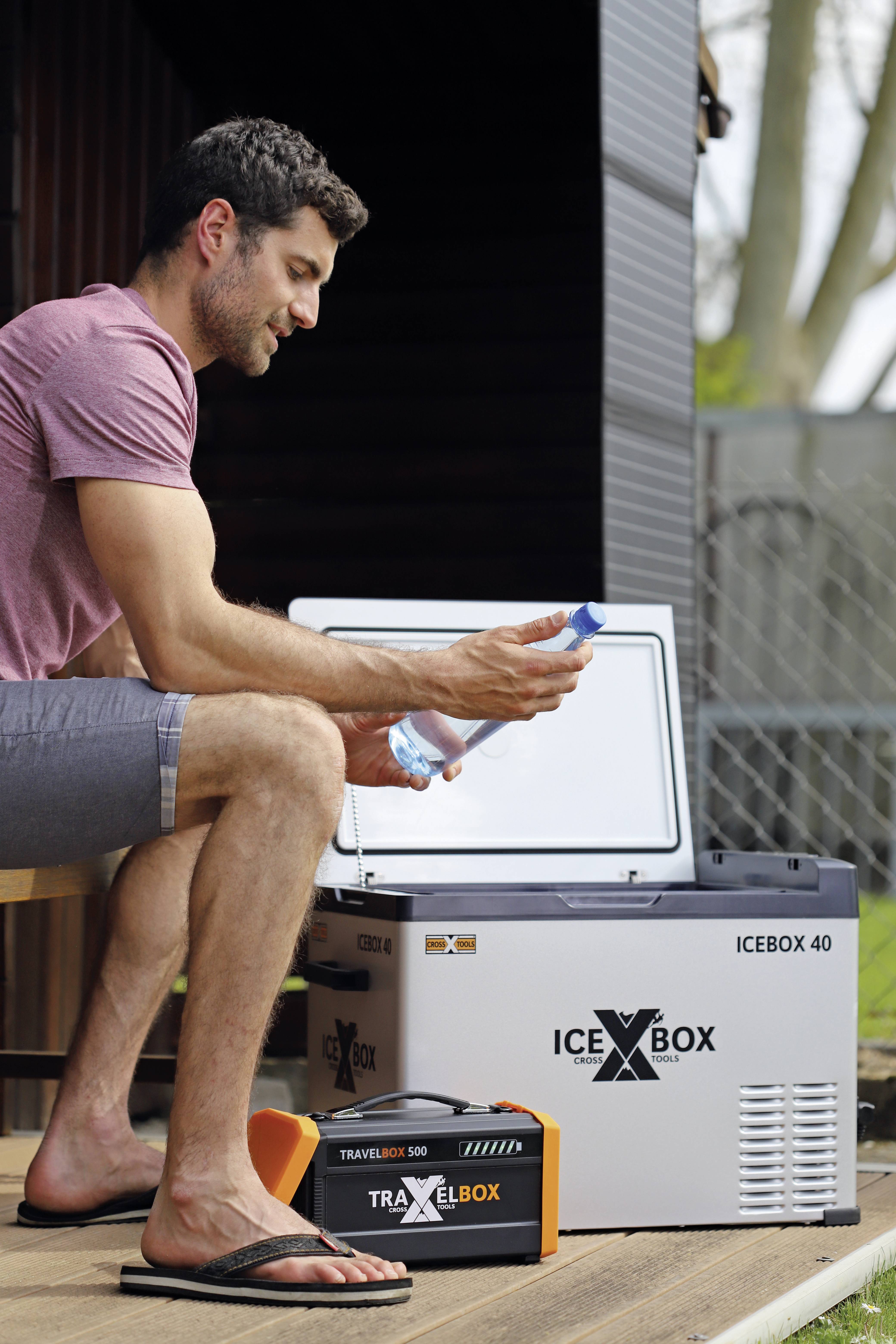 CrossTools ICEBOX 40 Kühlbox EEK: F (A - G) Kompressor 230 V, 24 V, 12 V Silber (matt), Schwarz 37