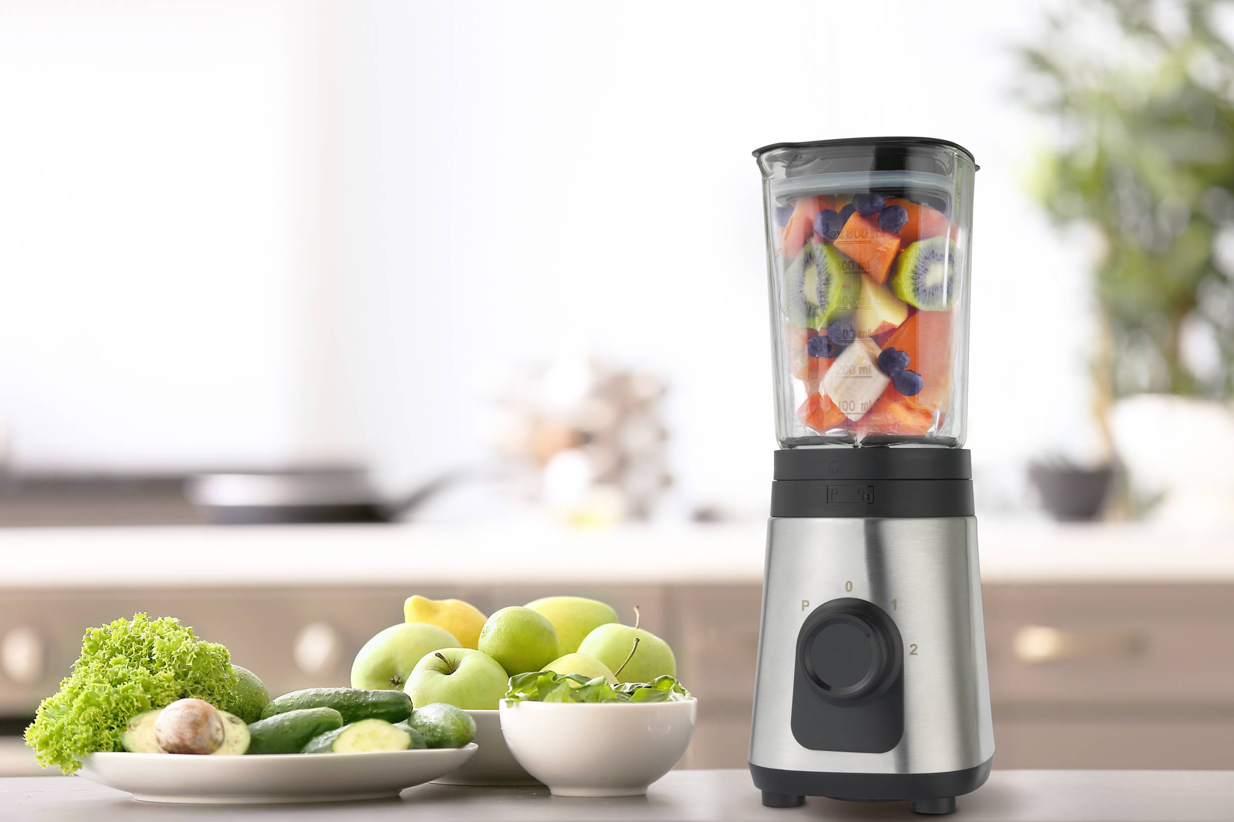 Standmixer 300W Glas, Edelstahl