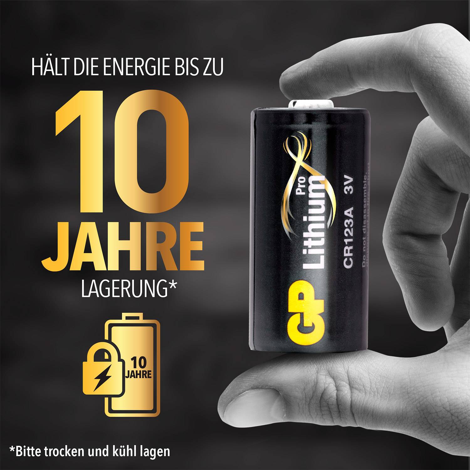 GP GPCR123APRO476C2 Fotobatterie CR-123A Lithium 1400 mAh 3 V 2 St.