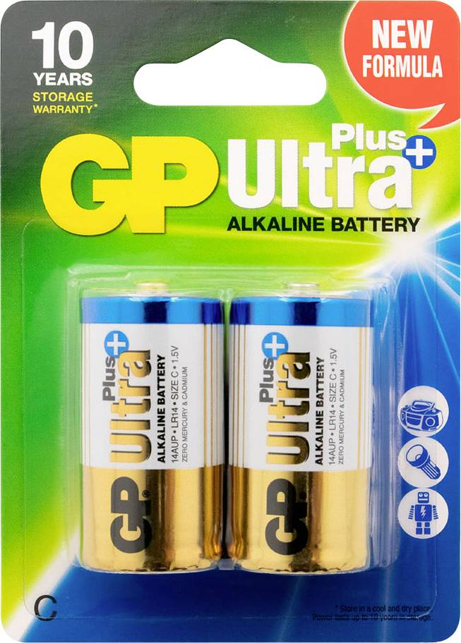 GP Ultra Baby (C)-Batterie Alkali-Mangan 1.5V 2St.