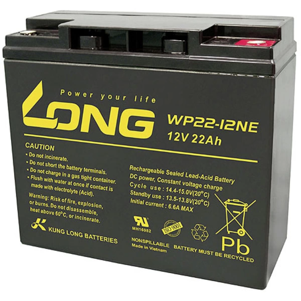 Long WP22-12NE WP22-12NE Bleiakku 12 V 22 Ah Blei-Vlies (AGM) (B x H x T) 181 x 167 x 76 mm M5-Schr Long WP22-12NE WP22-12NE Bleiakku 12 V 22 Ah Blei-Vlies (AGM) (B x H x T) 181 x 167 x 76 mm M5-Schr