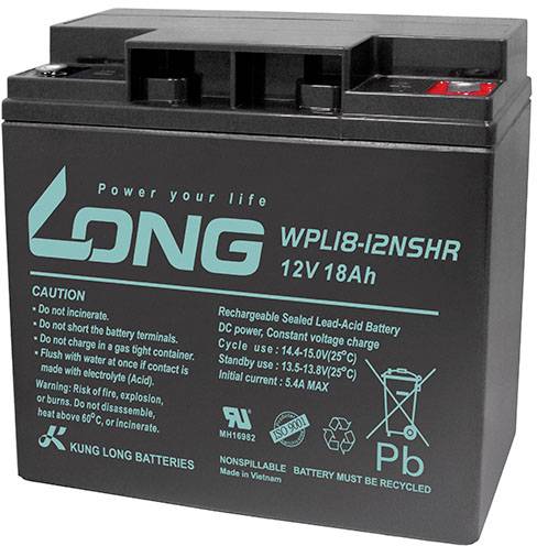 Long WPL18-12SHR WPL18-12SHR Bleiakku 12 V 18 Ah Blei-Vlies (AGM) (B x H x T) 181 x 167 x 76 mm M5-