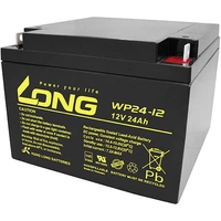 Long WP24-12 WP24-12 Bleiakku 12V 24Ah Blei-Vlies (AGM) (B x H x T) 166 x 125 x 175mm M5-Schraubanschluss VDS-Zertifizierung Long WP24-12 WP24-12 Bleiakku 12V 24Ah Blei-Vlies (AGM) (B x H x T) 166 x 125 x 175mm M5-Schraubanschluss VDS-Zertifizierung