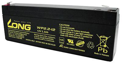 Long WP2.2-12 WP2.2-12 Bleiakku 12 V 2.2 Ah Blei-Vlies (AGM) (B x H x T) 178 x 66 x 34 mm Flachstec