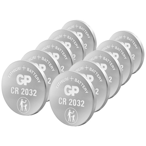 GP Batteries Knopfzelle CR 2032 3 V 10 St. Lithium GPCR2032STD900C10