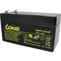 Long WP1.2-12 WP1.2-12 Bleiakku 12V 1.2Ah Blei-Vlies (AGM) (B x H x T) 97 x 59 x 43mm Flachstecker 4.8mm VDS-Zertifizierung Long WP1.2-12 WP1.2-12 Bleiakku 12V 1.2Ah Blei-Vlies (AGM) (B x H x T) 97 x 59 x 43mm Flachstecker 4.8mm VDS-Zertifizierung