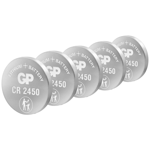 GP Batteries Knopfzelle CR 2450 3V 5 St. Lithium GPCR2450STD954C5