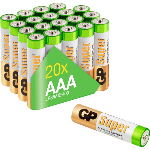 GP Batteries Super Micro (AAA)-Batterie Alkali-Mangan 1.5 V 20 St.