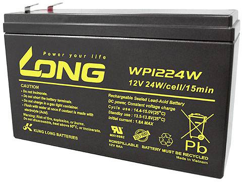 Long WP1224W WP1224W Bleiakku 12 V 6 Ah Blei-Vlies (AGM) (B x H x T) 151 x 101 x 51 mm Flachstecker