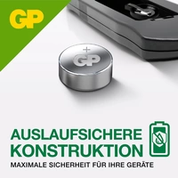 GP Knopfzelle LR 44 1.5V 10 St. 110 mAh Alkali-Mangan GP76ASTD496C10 GP Knopfzelle LR 44 1.5V 10 St. 110 mAh Alkali-Mangan GP76ASTD496C10