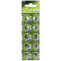 GP Knopfzelle LR 44 1.5V 10 St. 110 mAh Alkali-Mangan GP76ASTD496C10 GP Knopfzelle LR 44 1.5V 10 St. 110 mAh Alkali-Mangan GP76ASTD496C10
