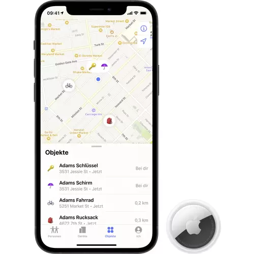 Apple AirTag Weiß-Silber 4 St. Apple AirTag Weiß-Silber 4 St.