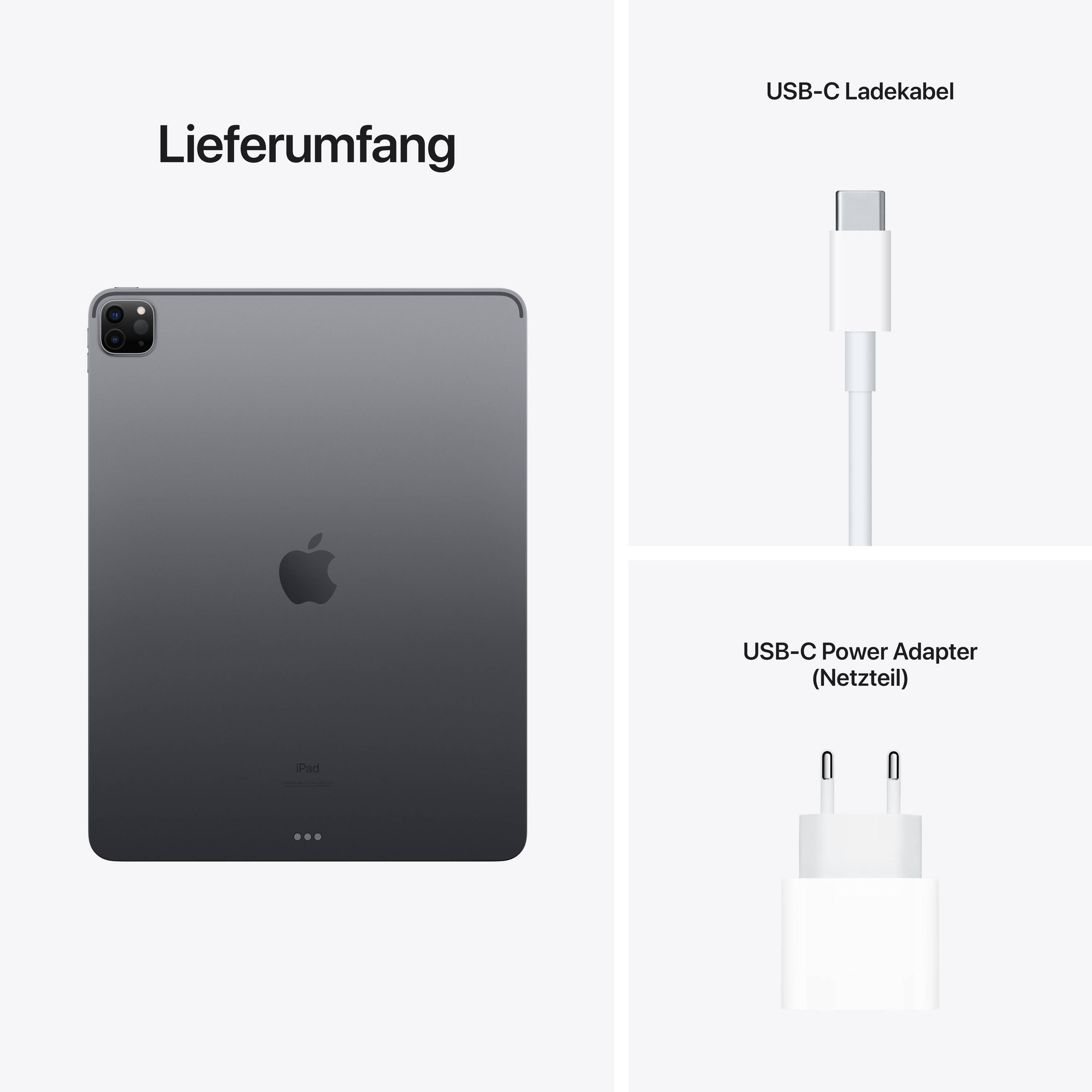 Apple iPad Pro 12.9 (5. Generation, 2021) WiFi 128 GB Space Grau 32.8 cm (12.9 Zoll) 2732 x 2048 Pixel