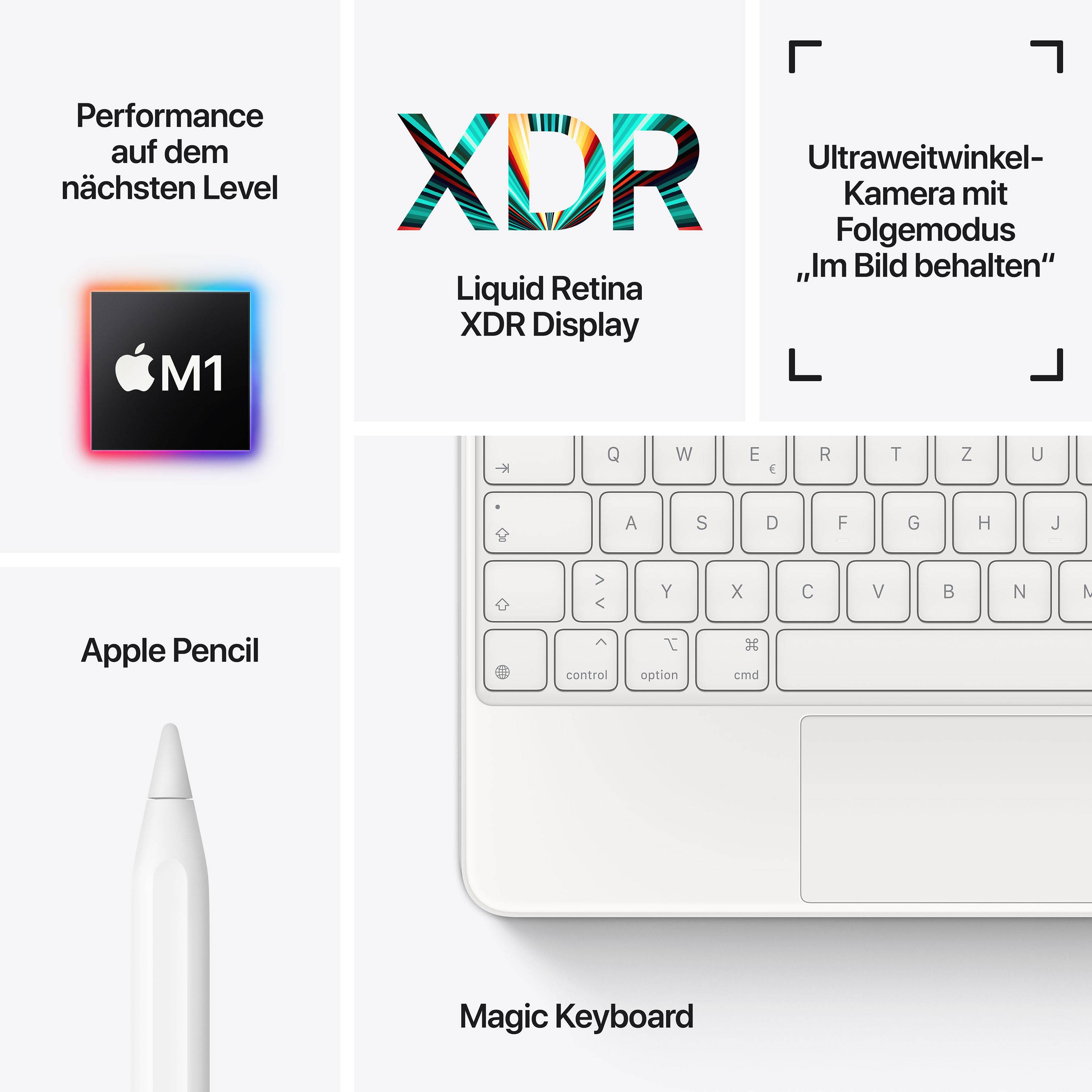 Apple iPad Pro 12.9 (5. Generation, 2021) WiFi 128 GB Space Grau 32.8 cm (12.9 Zoll) 2732 x 2048 Pixel