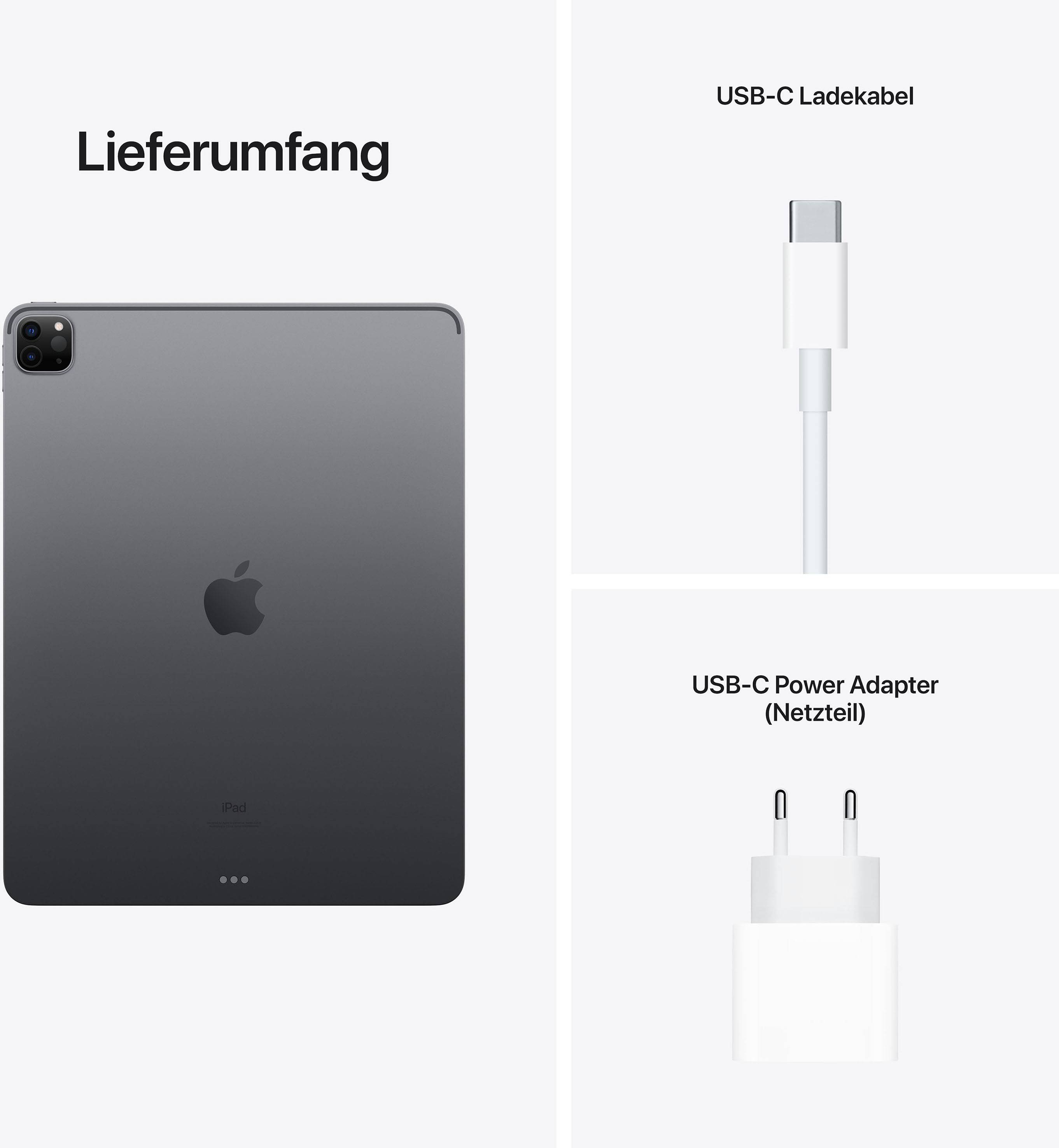 Apple iPad Pro 12.9 (5. Generation, 2021) WiFi + Cellular 128 GB Spacegrau 32.8 cm (12.9 Zoll) 2732 x 2048 Pixel