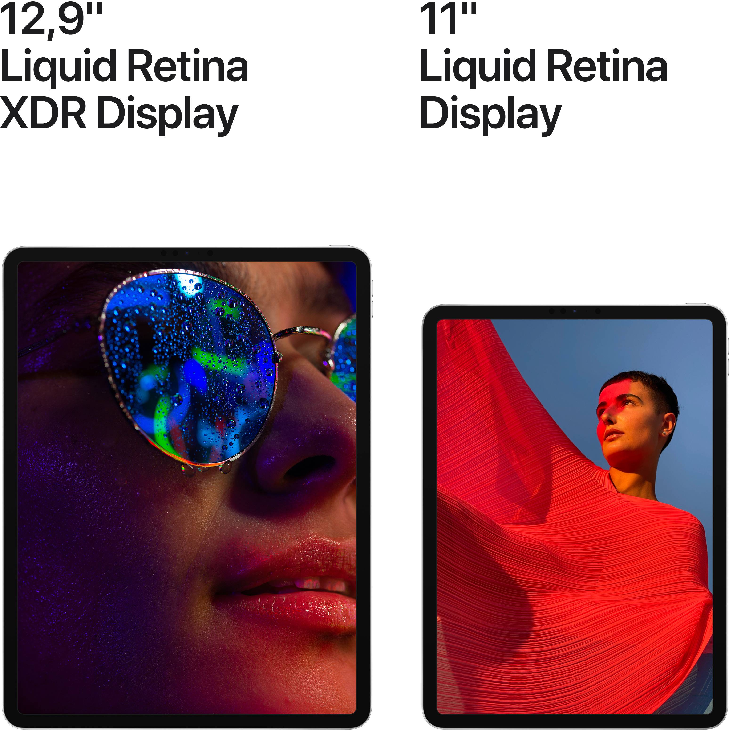 Zwei Tablets im Vergleich: Links '12,9