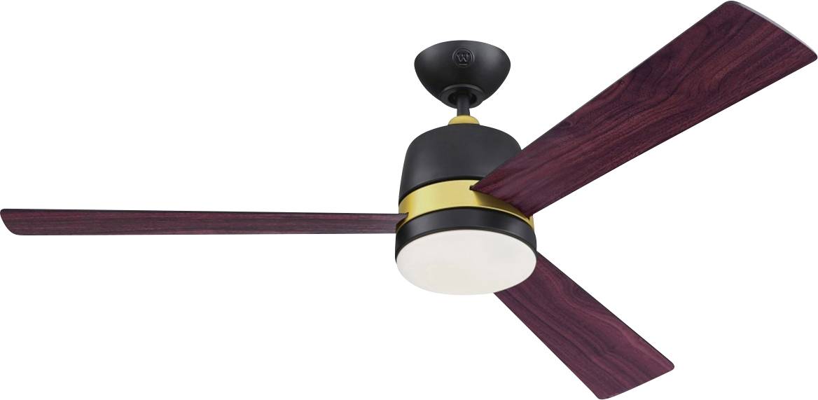 Westinghouse Tristan Deckenventilator 49W (Ø x H) 132cm x 36.6cm Schwarz/Gold Winterbetrieb, mit Beleuchtung, mit Fernbedienung
